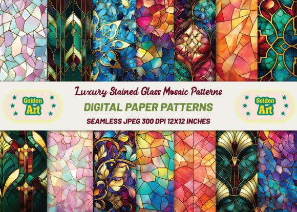 20 Luxury Stained Glass Mosaic Patterns for Creative Expression