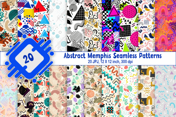 Abstract Memphis Seamless Patterns: A Retro Revival for Modern Designers