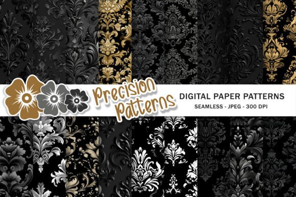 Black Ornamental Damask Patterns: A Strategic Design Choice for Creative Professionals