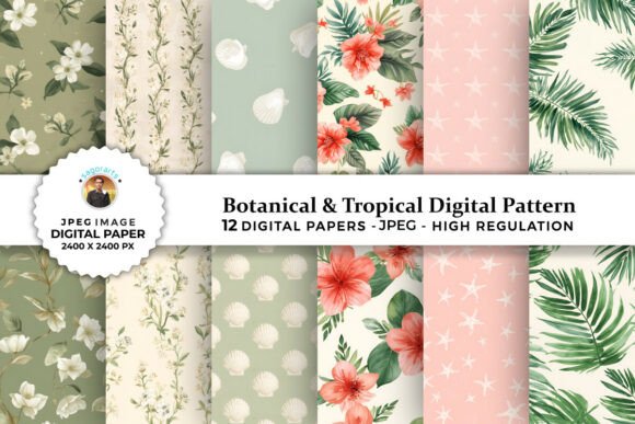 Botanical Tropical Digital Patterns