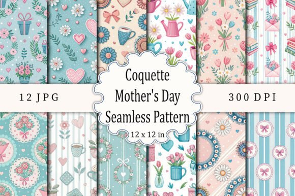 Coquette Mother’s Day Seamless Patterns