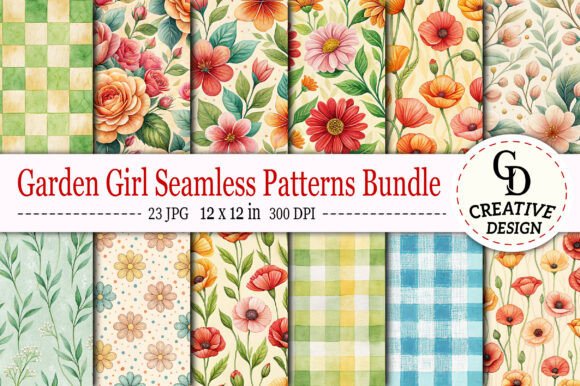 Garden Girl Seamless Patterns Bundle: A Comprehensive Overview