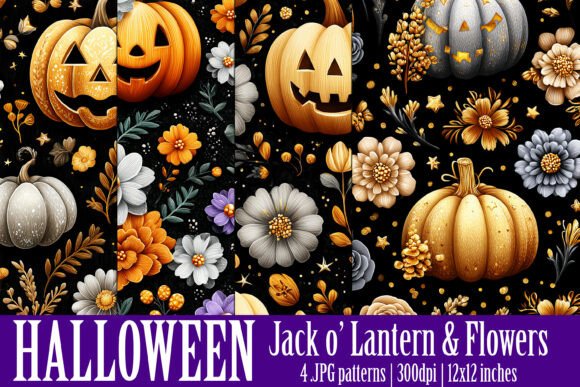 Halloween Jack O Lantern Patterns, S5: A Unique Package for Creative Projects