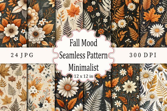 Minimalist Fall Seamless Patterns