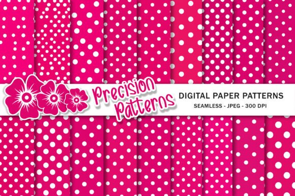 Pink Polka Dots Patterns Bundle for Creative Projects