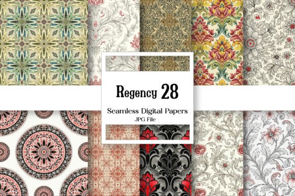 Regency Patterns Digital Paper: A Timeless Addition to Creative Projects