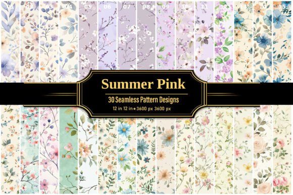 Seamless Spring Flower Patterns