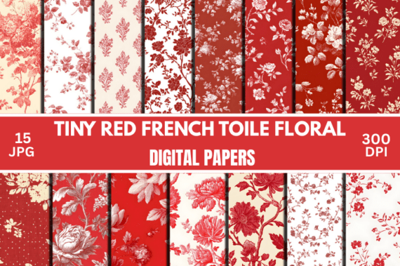 Tiny Red French Toile Floral Patterns: A Timeless Design for Modern Creativity