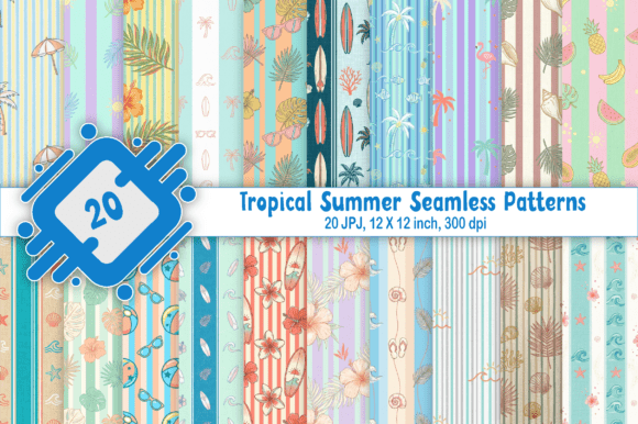 Tropical Summer Seamless Patterns: Infuse Your Designs with Coastal Vibes